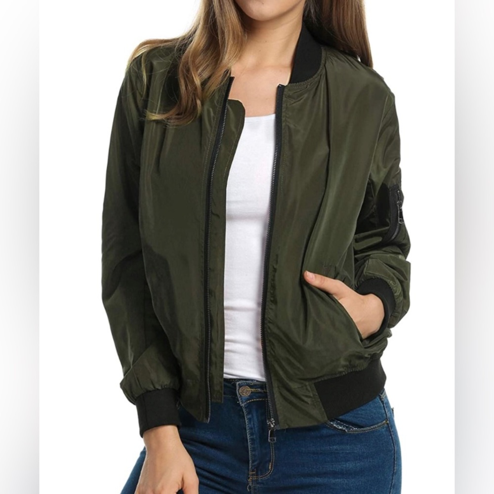 Army Green Bomber Jacket